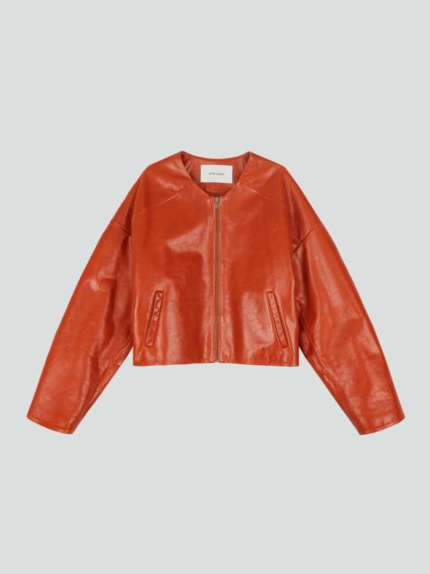 entire studios ARCED LEATHER JACKET COPPER