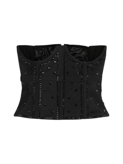 GUCCI Gucci Sequin Embroidered Silk Corset Top