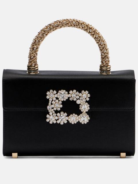 Roger Vivier Jewel Efflorescence Mini satin top-handle bag