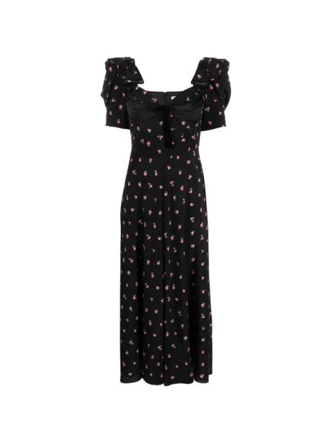 Alessandra Rich floral-print midi dress