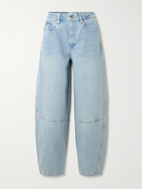 FRAME The Twisted Paneled High-rise Straight-leg Jeans