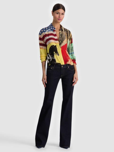 Alice + Olivia DIMITRA OVERSIZED BUTTON DOWN