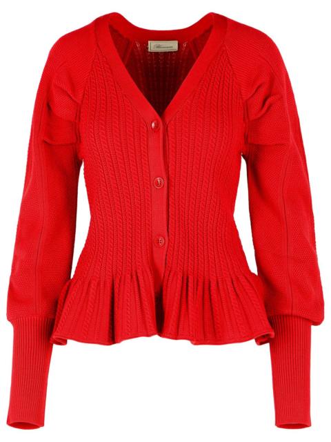 Blumarine Blumarine Red Knit Cardigan Women