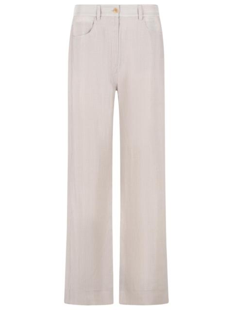 Acne Studios Acne Studios 'Check Casual' Beige Cupro Pants Women