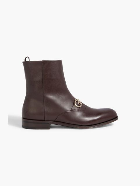 FERRAGAMO Geremia Gancini leather boots