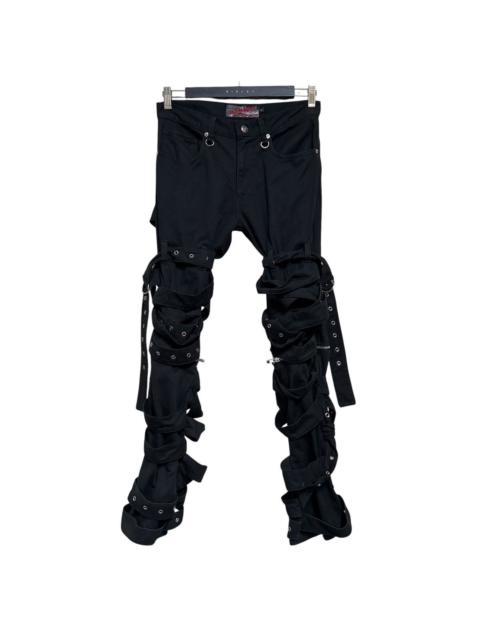 Other Designers Seditionaries - Anarchyism KeyStation Punk Bondage Pants Spiral Belted