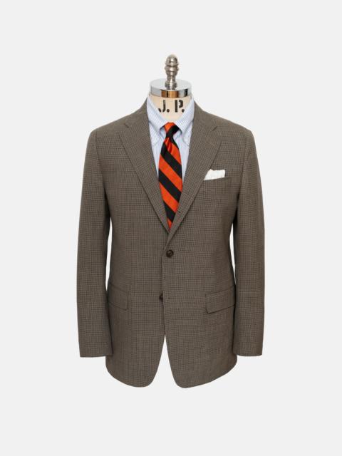 J. PRESS MADE-IN-USA OLIVE MINI CHECK FOX AIR WOOL SPORT COAT