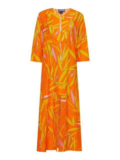 Vilebrequin Vilebrequin Women's Madrague Cotton and Silk Kaftan in Abricot at Nordstrom