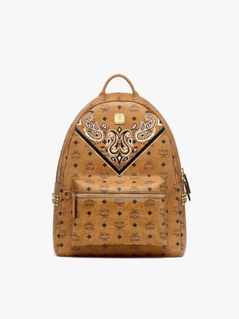 MCM Stark Side Studs Backpack in Bandana Visetos