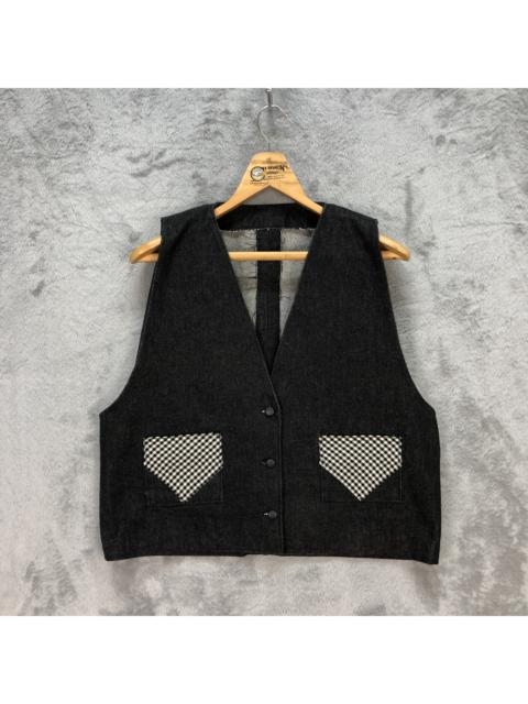 Other Designers Custom - Unbrand Nice Design Black Denim Vest #5941-214