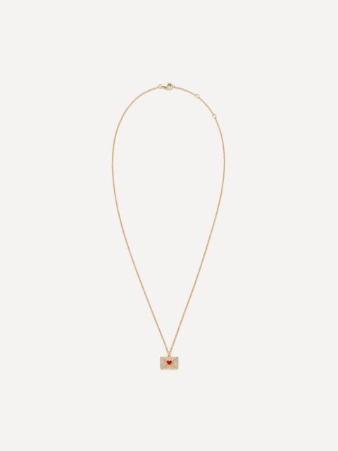 Yvonne Léon 18ct Gold Love Letter Diamond Pendant Necklace
