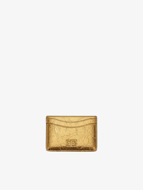 GANNI BOU CARD HOLDER IN METALLIC