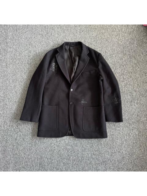 Hermès Hermes Pieced Leather Cashmere Coat