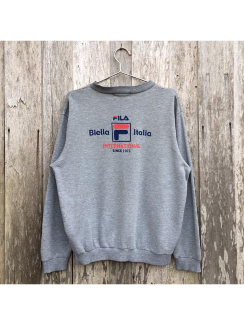 Other Designers Vintage - Vintage Fila Biella Italia Crewneck Sweatshirt Big Logo