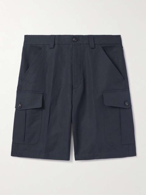 Loro Piana Bizen Wide-Leg Cotton and Linen-Blend Canvas Cargo Shorts