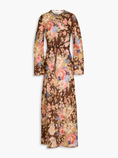 Zimmermann Floral-print linen maxi dress
