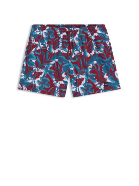 BOSS FULLY LINED SWIM SHORTS WITH SEASONAL PRINT