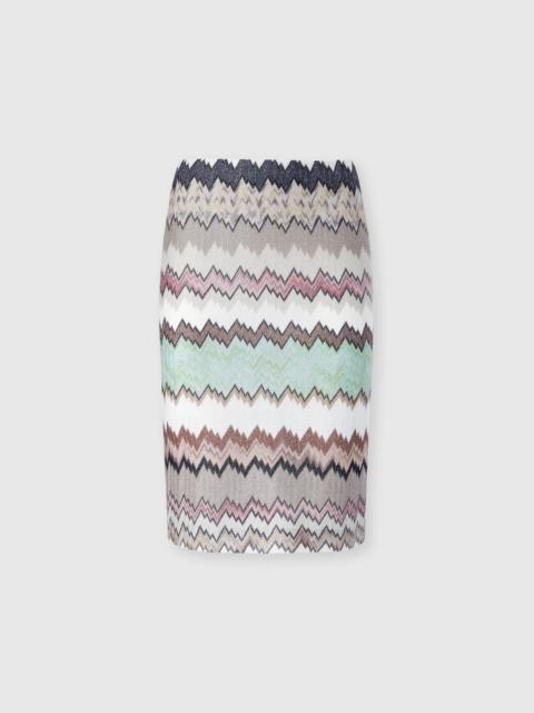 Missoni Viscose Lamé Midi Skirt with Slit