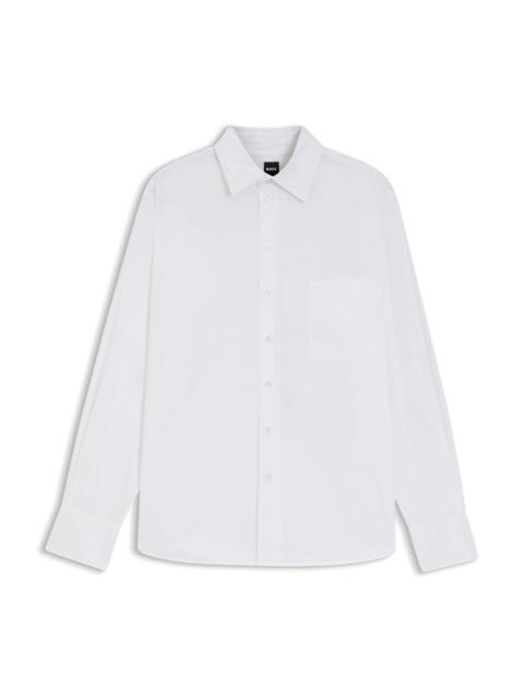 BOSS OVERSIZE-FIT BLOUSE IN COTTON