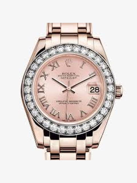 ROLEX Rolex Pearlmaster 34 Automatic Diamond Pink Dial Ladies 18kt Everose Gold Watch 81285PKRPM