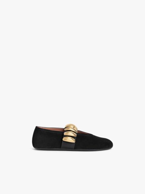 Alaïa JEWEL BALLET FLATS IN SUEDE