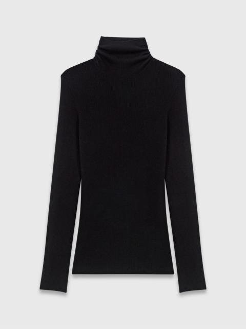 maje Second-skin sweater with a high neck