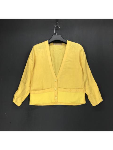 Other Designers Cardigan - Vintage Christian Dior Sport Yellow Cardigan #208-11