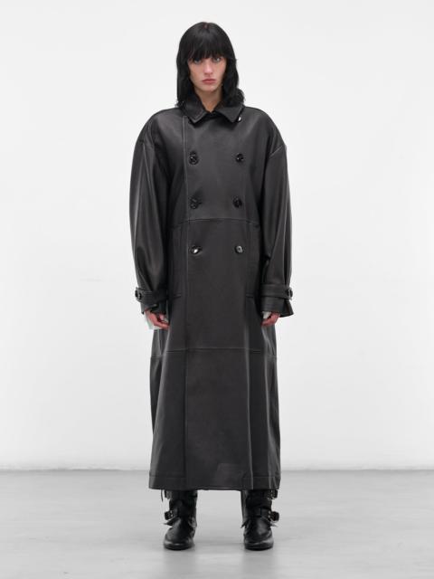 Ann Demeulemeester Black Ansa Leather Trench Coat
