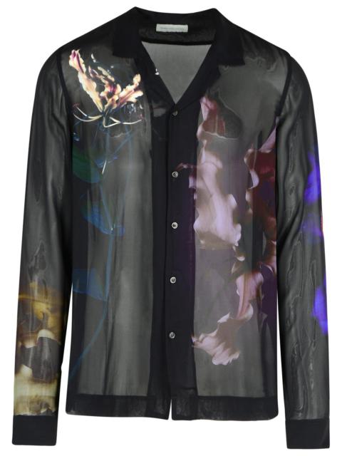 Dries Van Noten Dries Van Noten 'Carly' Black Viscose Shirt Men