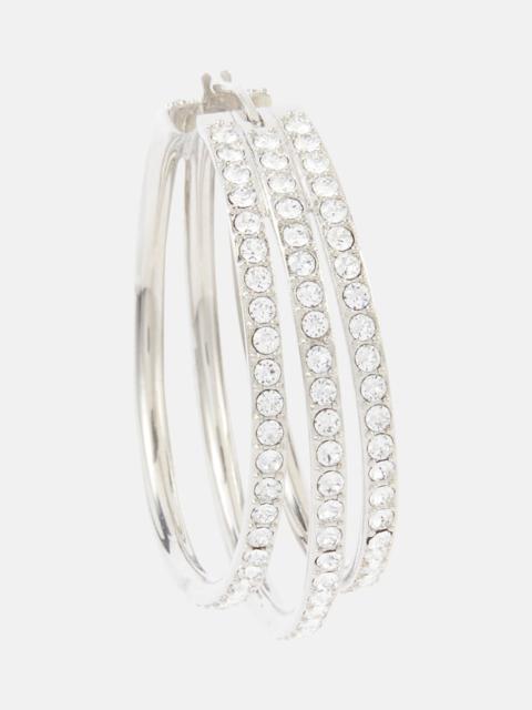 Amina Muaddi Vittoria crystal-embellished hoop earrings