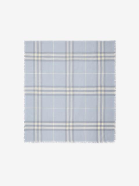 Burberry Wide Check Wool Scarf