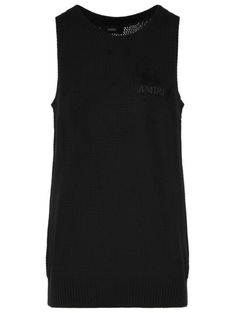 AMIRI Amiri 'Knit Mesh' Black Cotton Tank Top Men