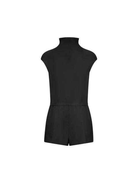 TOM FORD DOUBLE SILK DUCHESSE PLAYSUIT WITH CUT-OUT