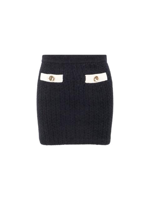 self-portrait Knitted Mini Skirt