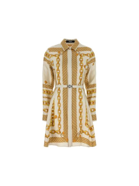 VERSACE VERSACE Multicolor Silk Dress New And Authentic (Women's siz