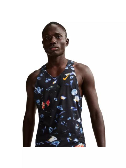 Nike Men's AeroSwift Dri-FIT ADV AOP Running Singlet -Black