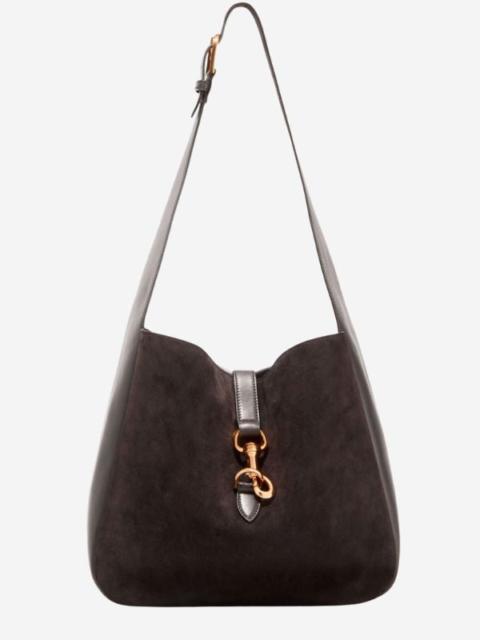 NILI LOTAN Anita Suede Bag in Espresso