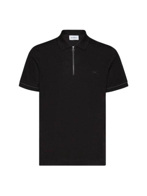 FERRAGAMO Ferragamo Gancini Embroidered Cotton Pique Polo