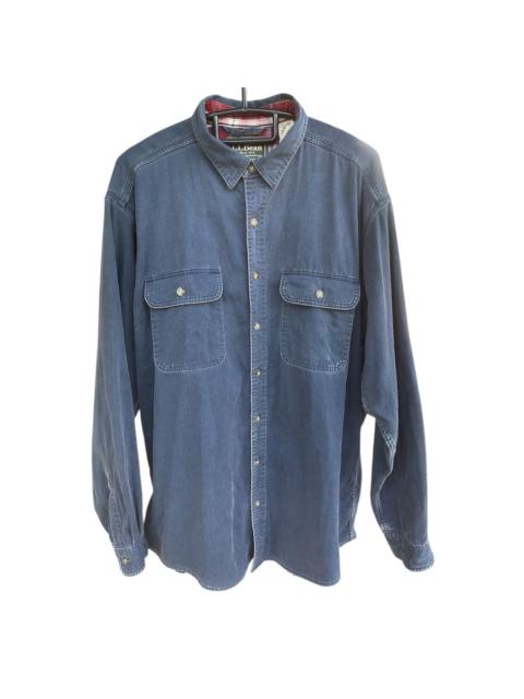 Other Designers Vintage L.L. Bean Indigo Flannel Western Shirt