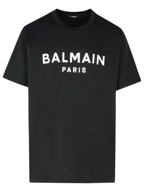 Balmain Black Cotton T-Shirt Men