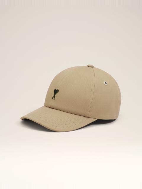 AMI Paris BEIGE COTTON AMI DE COEUR EMBROIDERY CAP