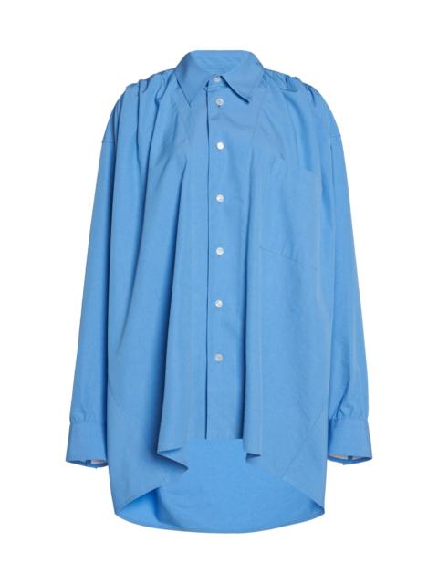 Bottega Veneta Oversized Cotton-Blend Shirt blue