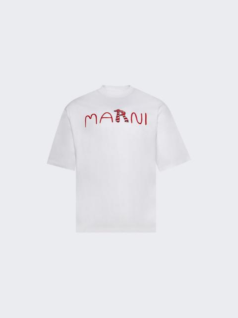 Marni Logo Tee Lily White
