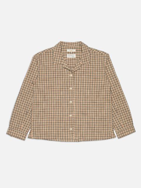 Nudie Jeans Juni Checked Shirt Brown