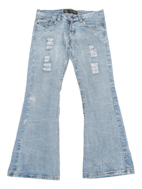 Other Designers Japanese Brand - Alcapone Japan Whiskered Distressed Flared Jeans