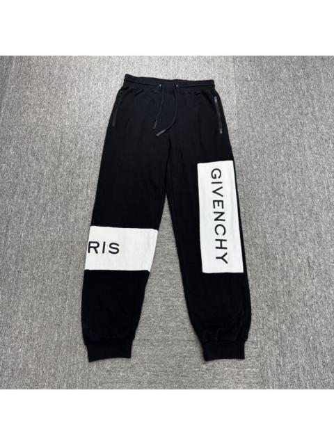 Givenchy Givenchy black and white patchwork embroidered letter casual pants