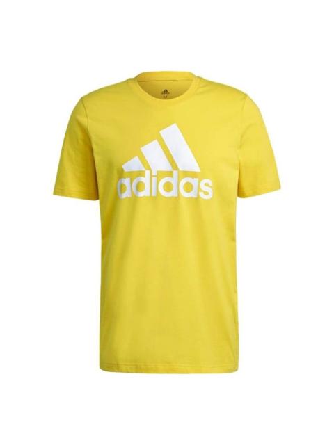 adidas adidas Sports Training Casual Round Neck Short Sleeve Yellow GM3248