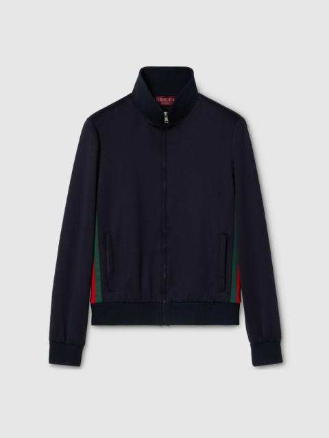 GUCCI Technical jersey zip jacket with Web