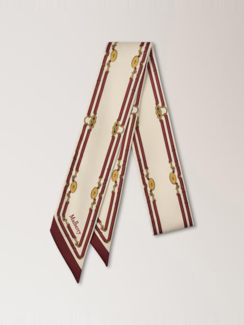Mulberry Skinny Scarf - Belted Border
Cream Recycled Polyester