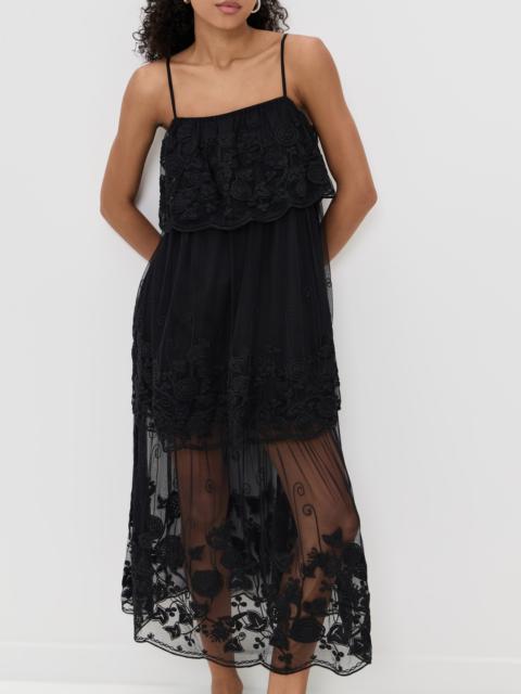 Sea Arielle Lace Tank Tiered Midi Dress